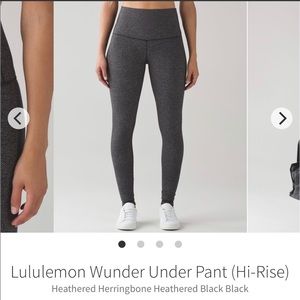 Lululemon wunder under high rise 28"